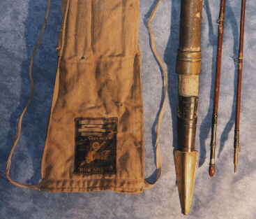 photo of antique greenheart trout rod sections